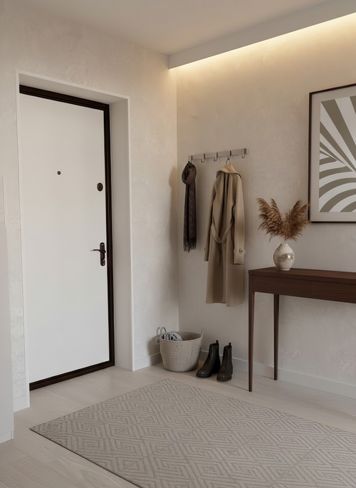 Белая квартирная дверь Белая квартирная дверь