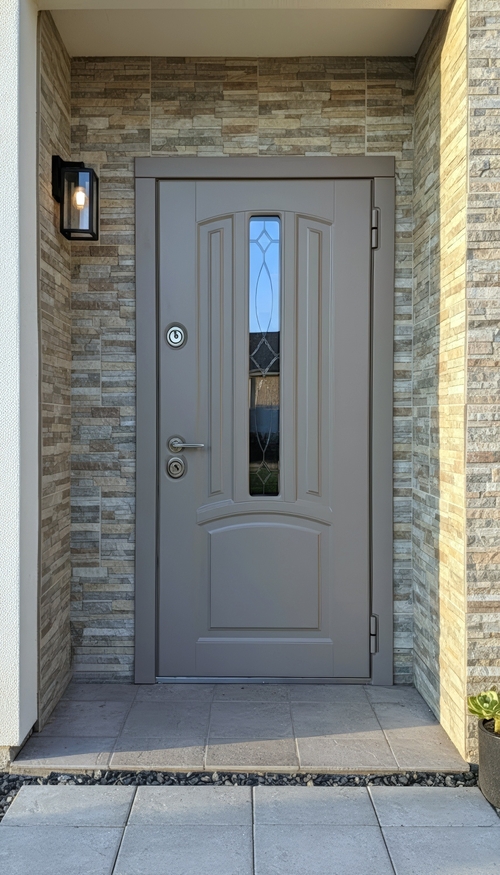 Дверь с узким стеклом Дверь с узким стеклом